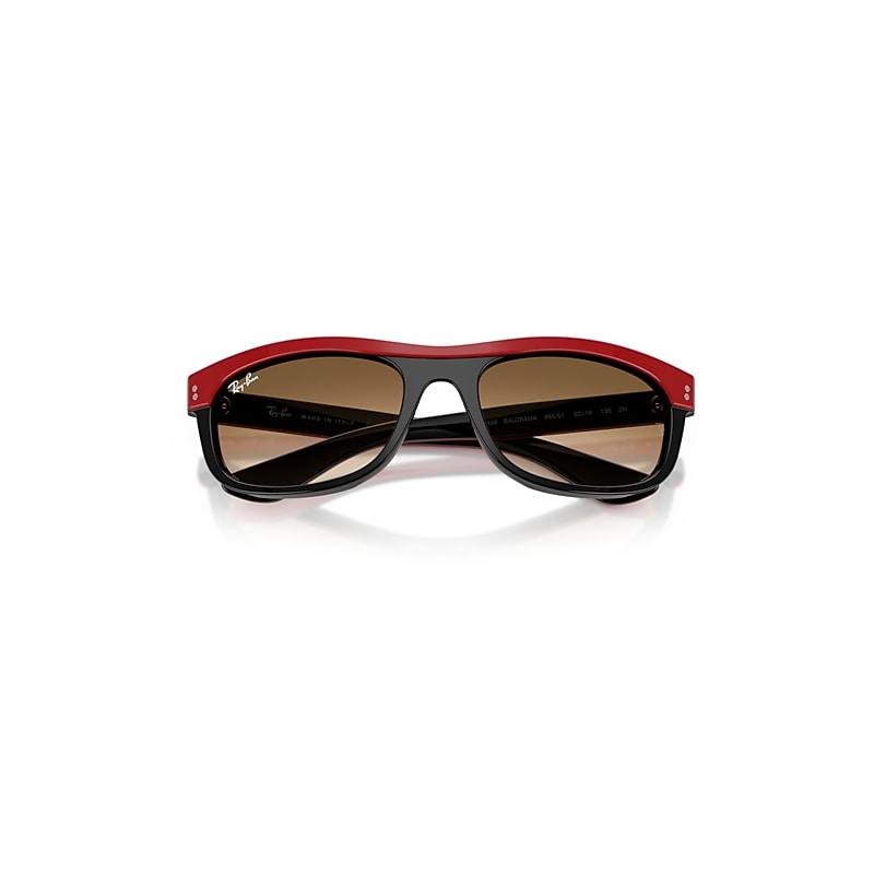 Ray-Ban Balorama Street Neat Sunglasses Red On Black Frame Brown Lenses by RAY-BAN Ray-Ban Balorama Street Neat Sunglasses Red On Black Frame Brown Lenses by RAY-BAN