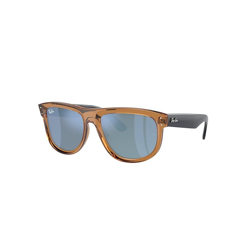Ray-Ban Boyfriend Reverse Sunglasses Transparent Blue Frame Blue Lenses by RAY-BAN