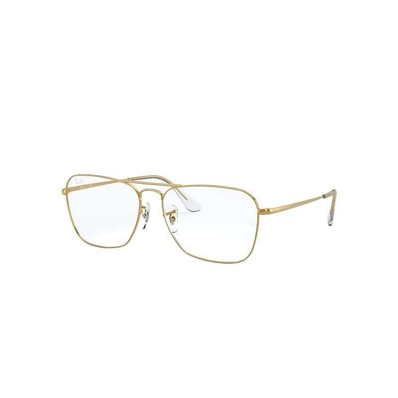 Ray-Ban Caravan Optics Eyeglasses Gold Frame Clear Lenses by RAY-BAN