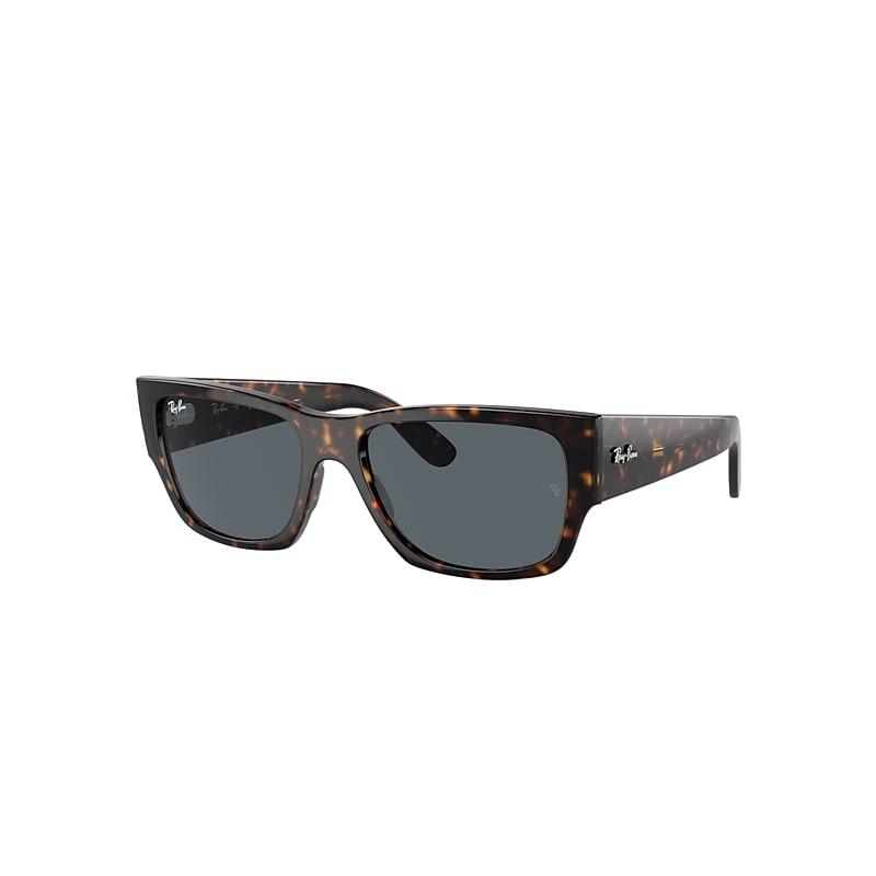 Ray-Ban Carlos Sunglasses Havana Frame Blue Lenses by RAY-BAN