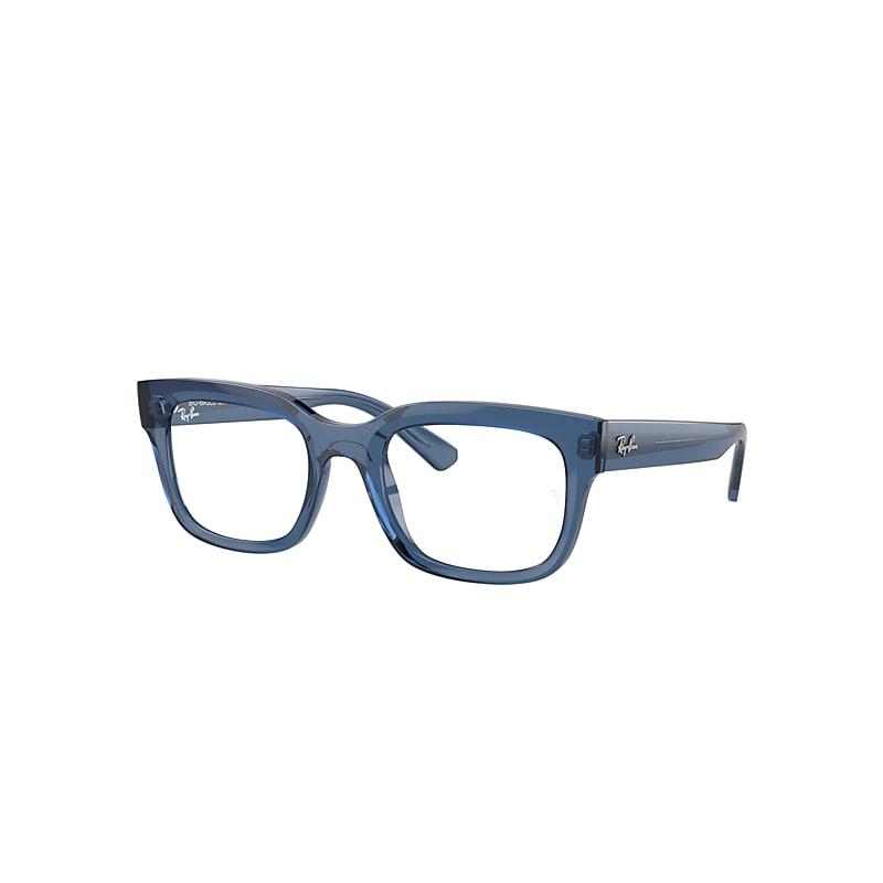 Ray-Ban Chad Optics Bio-based Eyeglasses Transparent Dark Blue Frame Clear Lenses Polarized by RAY-BAN