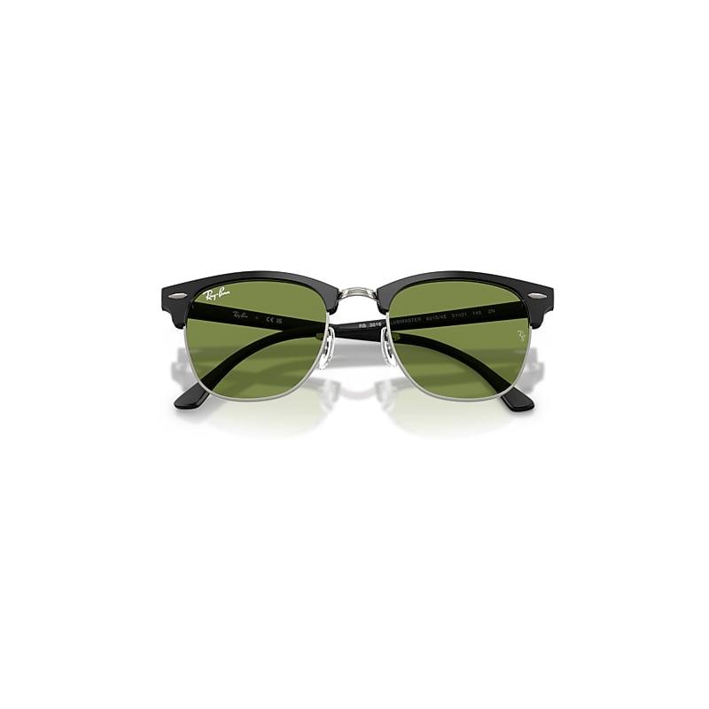 Ray-Ban Clubmaster Classic Sunglasses Matte Black Frame Green Lenses by RAY-BAN