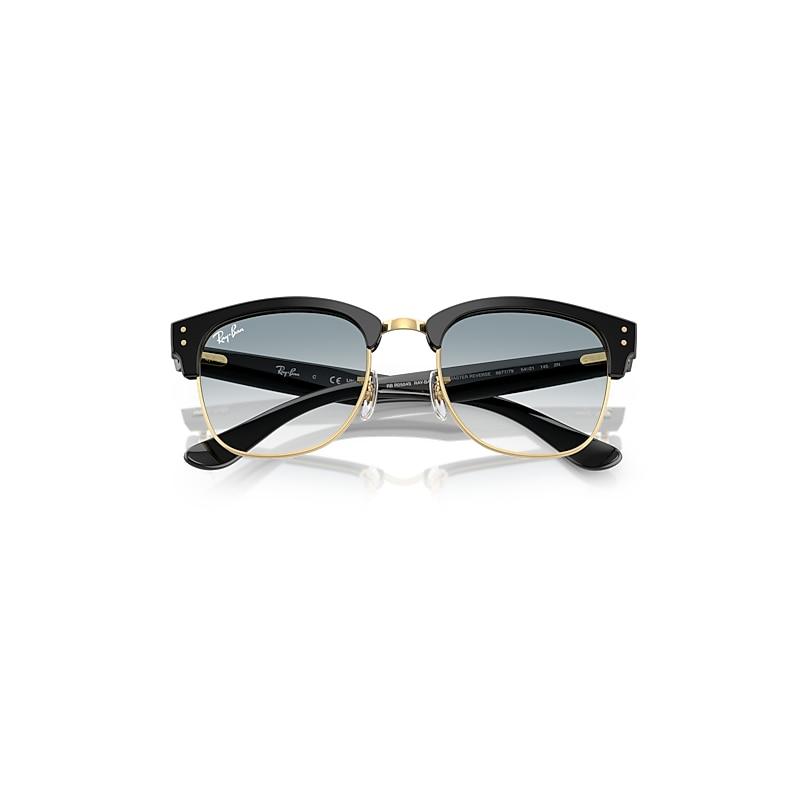Ray-Ban Clubmaster Reverse Sunglasses Black Frame Blue Lenses by RAY-BAN