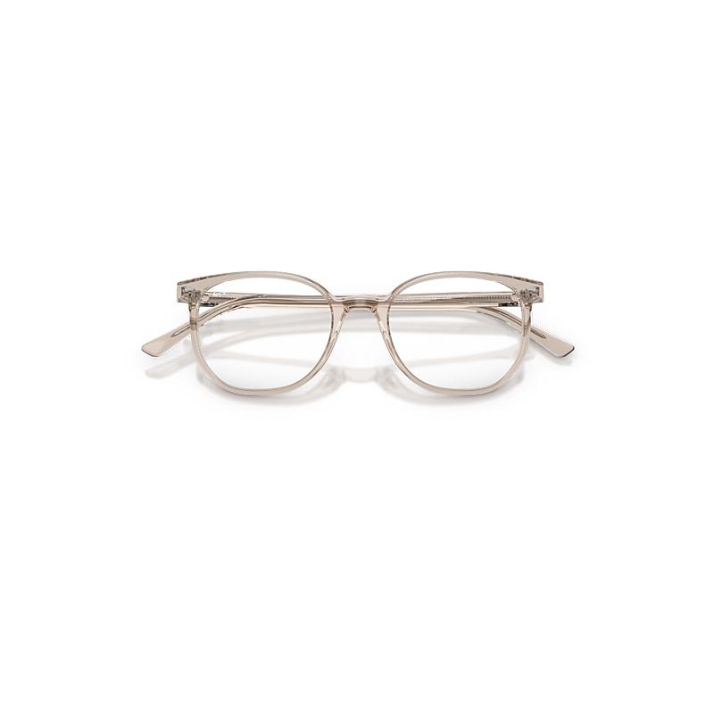 Ray-Ban Elliot Optics Online Only Eyeglasses Transparent Light Brown Frame Clear Lenses Polarized by RAY-BAN