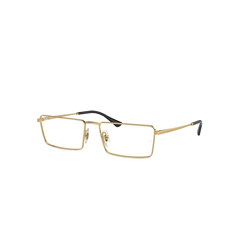 Ray-Ban Emy Optics Eyeglasses Arista Gold Frame Clear Lenses Polarized by RAY-BAN