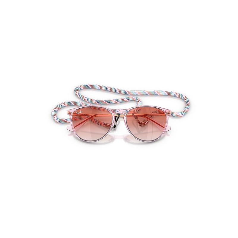 Ray-Ban Erika Kids Summer Capsule Sunglasses Rosegold Frame Red Lenses by RAY-BAN