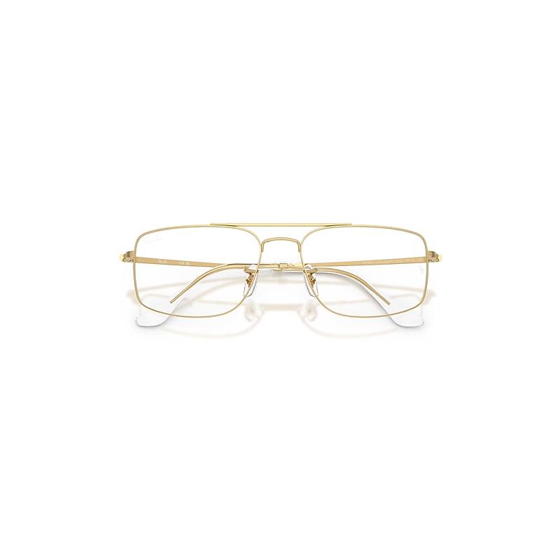 Ray-Ban Explorer IIi Optics Eyeglasses Arista Gold Frame Clear Lenses Polarized by RAY-BAN