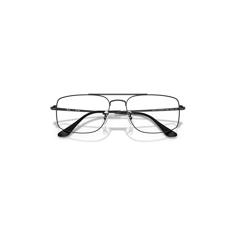 Ray-Ban Explorer IIi Optics Eyeglasses Black Frame Clear Lenses Polarized by RAY-BAN