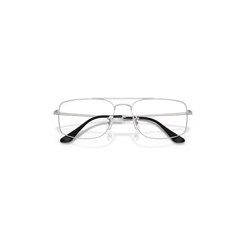 Ray-Ban Explorer IIi Optics Eyeglasses Silver Frame Clear Lenses Polarized by RAY-BAN