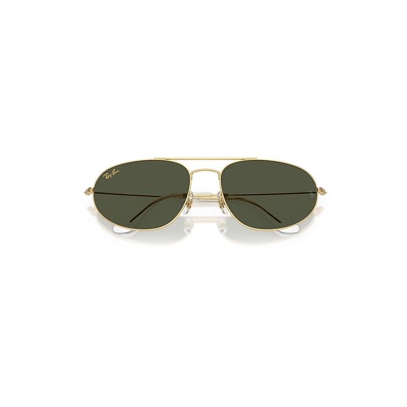 Ray-Ban Explorer Iv Sunglasses Legend Gold Frame Green Lenses by RAY-BAN