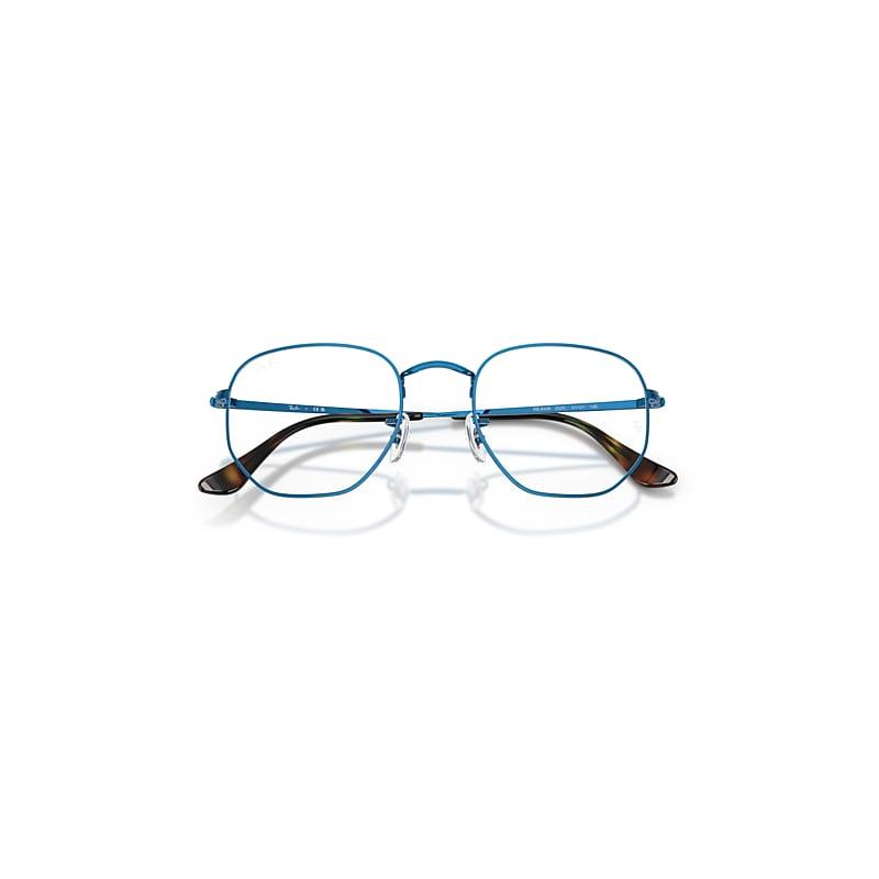 Ray-Ban Hexagonal Optics Eyeglasses Blue Frame Clear Lenses Polarized by RAY-BAN