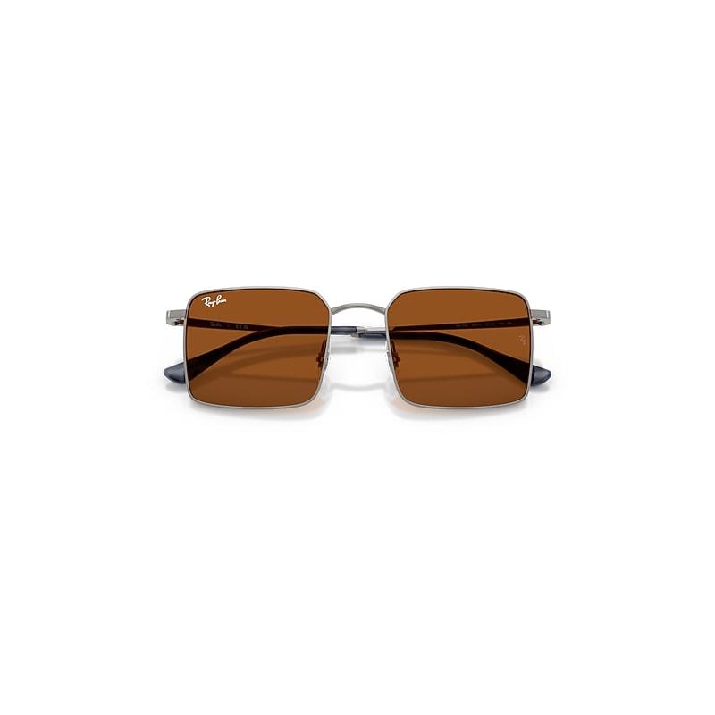 Ray-Ban Idan Bio-based Sunglasses Gunmetal Frame Brown Lenses by RAY-BAN