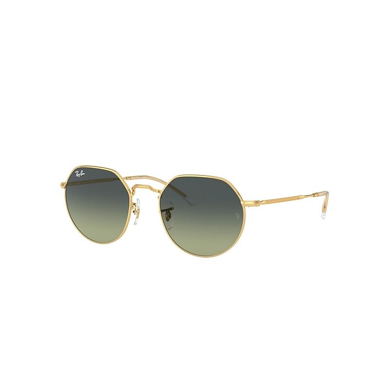 Ray-Ban Jack Sunglasses Arista Gold Frame Green Lenses by RAY-BAN