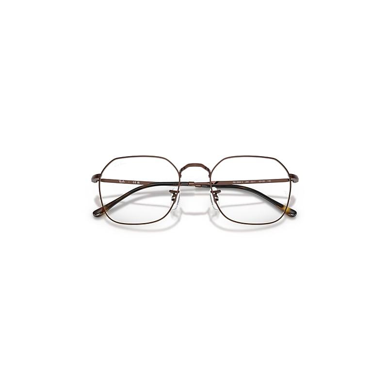 Ray-Ban Jim Optics Eyeglasses Brown Frame Clear Lenses Polarized by RAY-BAN