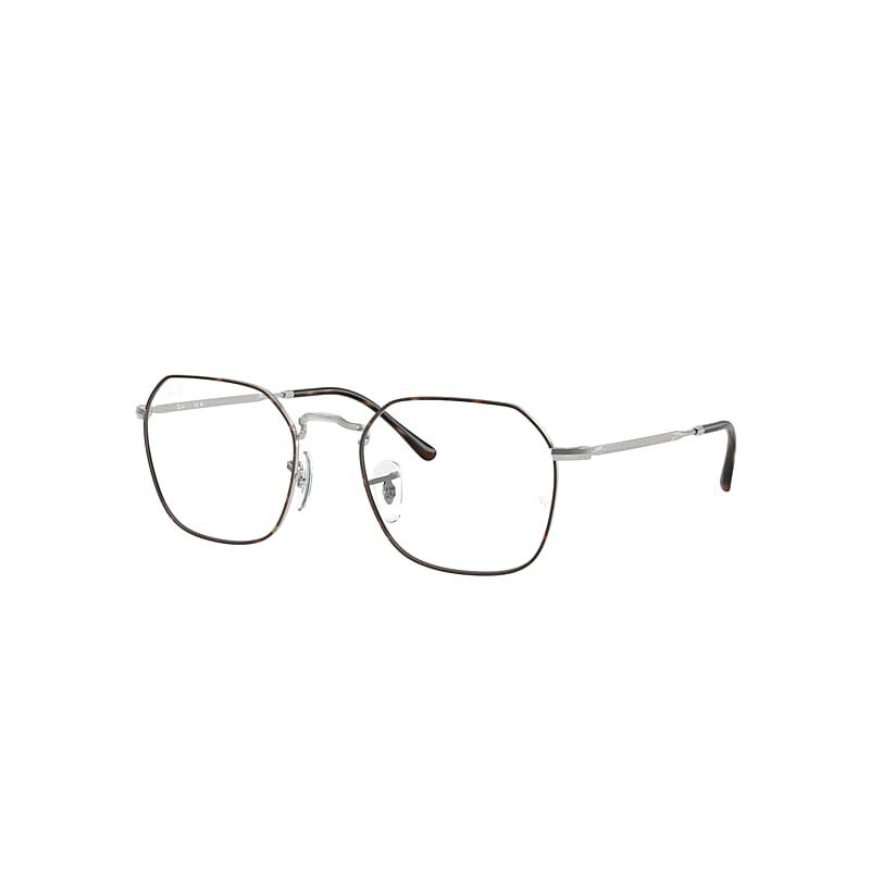 Ray-Ban Jim Optics Eyeglasses Silver Frame Clear Lenses Polarized by RAY-BAN