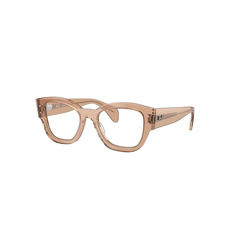 Ray-Ban Jorge Optics Eyeglasses Transparent Light Brown Frame Clear Lenses Polarized by RAY-BAN