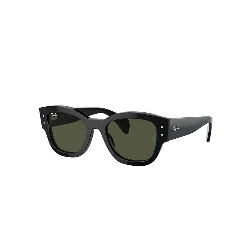 Ray-Ban Jorge Sunglasses Black Frame Green Lenses by RAY-BAN