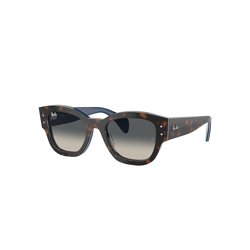 Ray-Ban Jorge Sunglasses Havana Grey On Gradient Blue Frame Grey Lenses by RAY-BAN