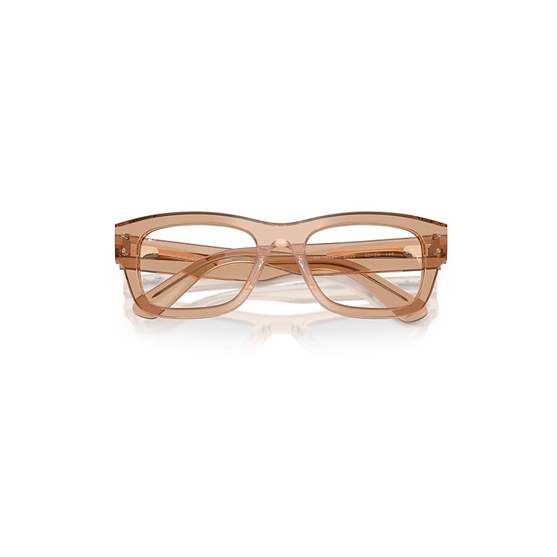 Ray-Ban Joseph Optics Eyeglasses Transparent Light Brown Frame Clear Lenses Polarized by RAY-BAN