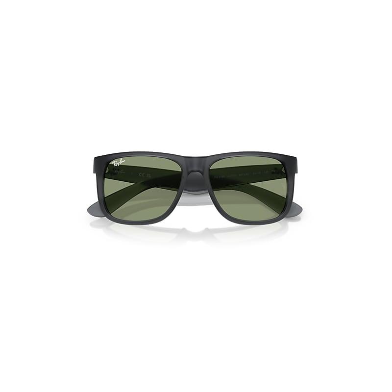 Ray-Ban Justin Classic Sunglasses Opal Grey Frame Green Lenses by RAY-BAN Ray-Ban Justin Classic Sunglasses Opal Grey Frame Green Lenses by RAY-BAN