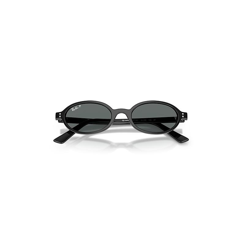 Ray-Ban Khal Bio-based Sunglasses Black Frame Grey Lenses Polarized by RAY-BAN