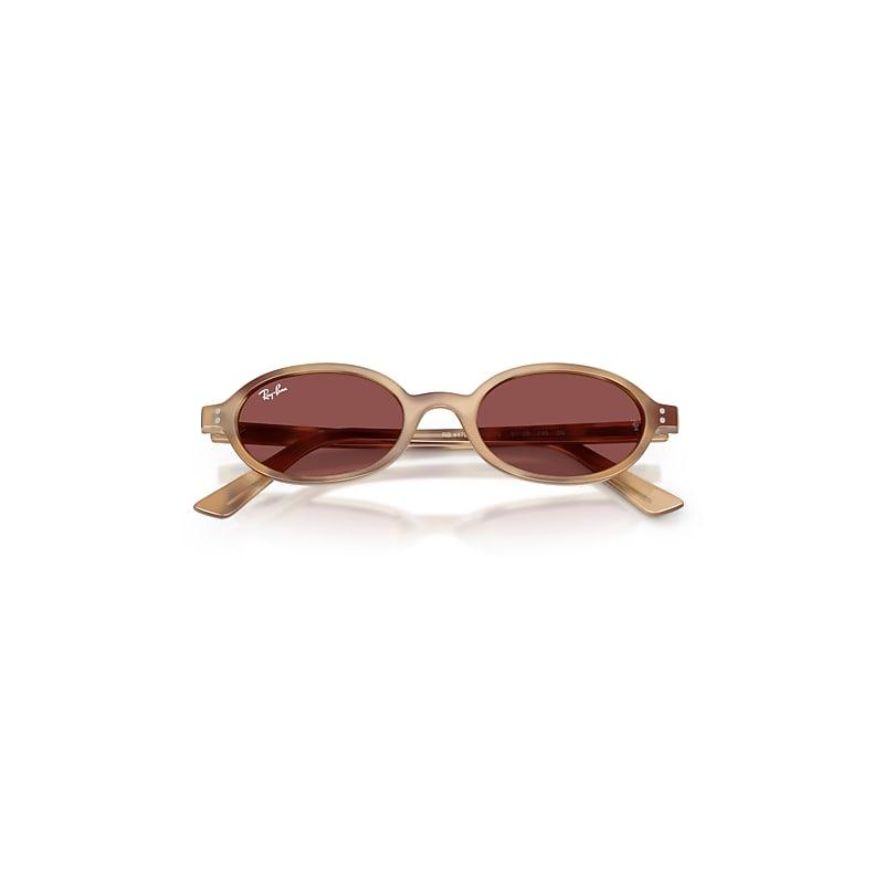 Ray-Ban Khal Bio-based Sunglasses Cream Havana Frame Violet Lenses by RAY-BAN
