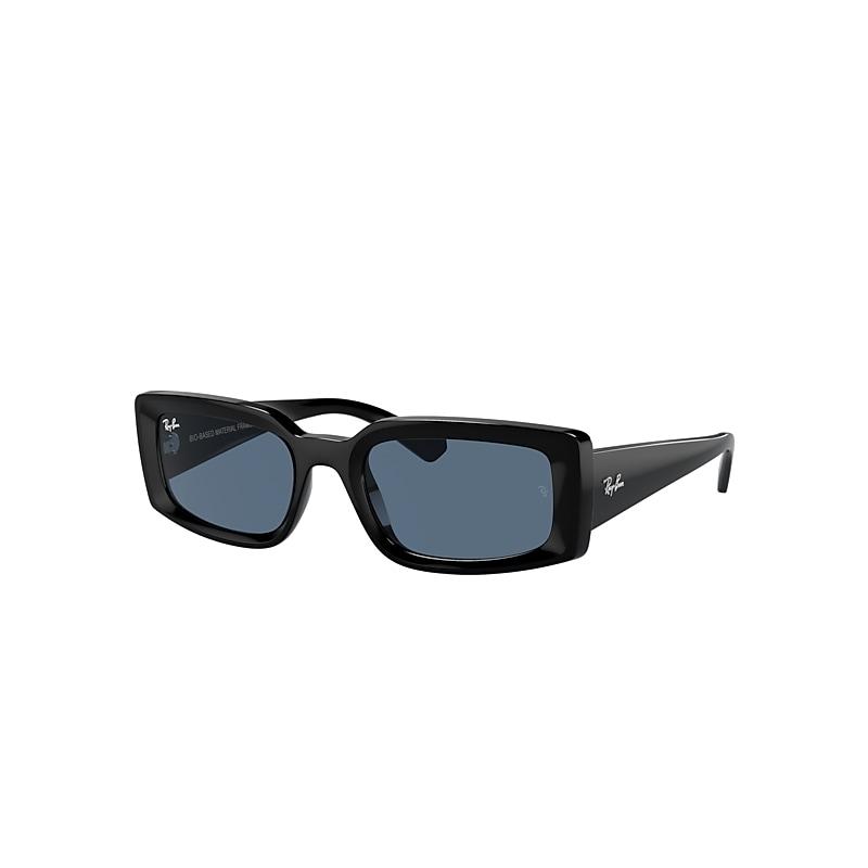 Ray-Ban Kiliane Bio-based Sunglasses Black Frame Blue Lenses by RAY-BAN