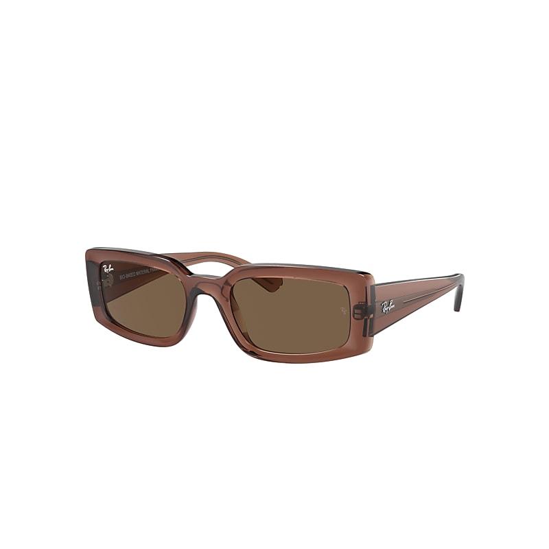 Ray-Ban Kiliane Bio-based Sunglasses Transparent Brown Frame Brown Lenses by RAY-BAN
