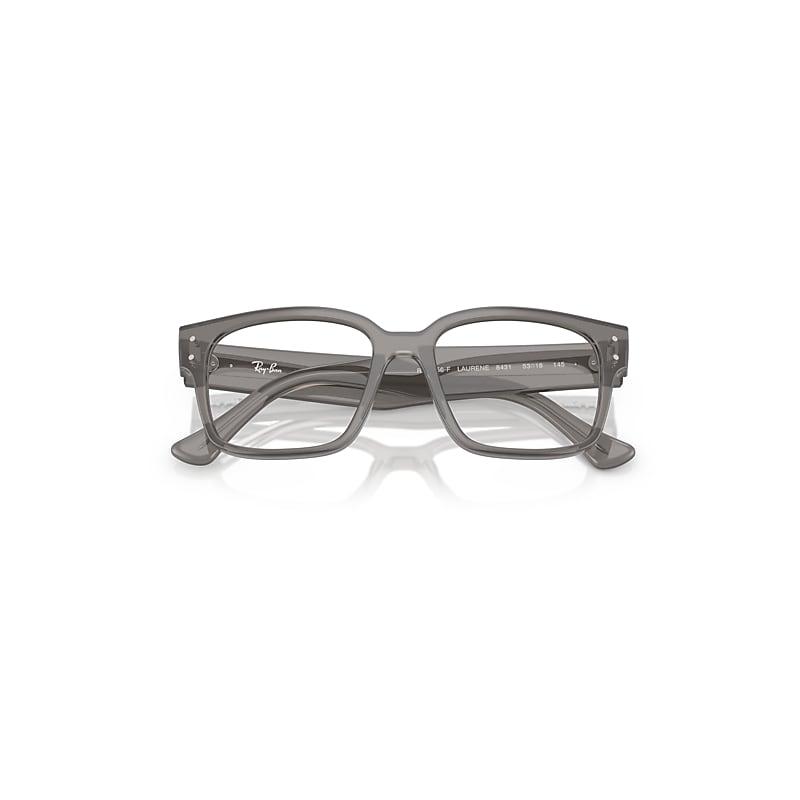 Ray-Ban Laurene Optics Bio-based Eyeglasses Transparent Grey Frame Clear Lenses Polarized by RAY-BAN