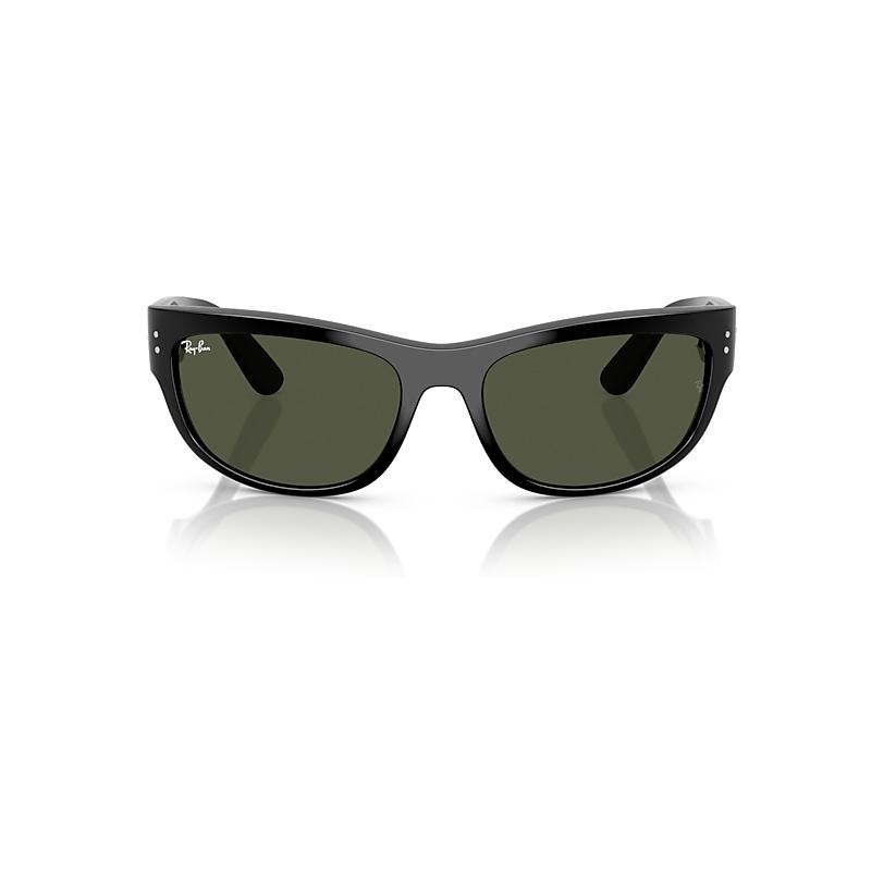 Ray-Ban Mega Balorama Sunglasses Black Frame Green Lenses by RAY-BAN