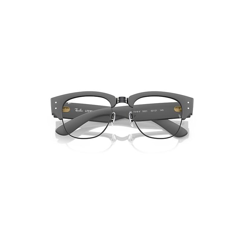 Ray-Ban Mega Clubmaster Optics Liteforce Eyeglasses Sand Grey Frame Clear Lenses Polarized by RAY-BAN