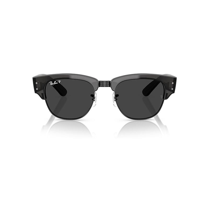 Ray-Ban Mega Clubmaster X The Ones Sunglasses Transparent Black Frame Black Lenses Polarized by RAY-BAN
