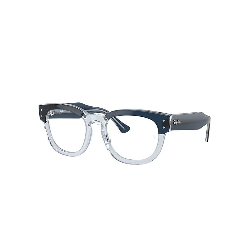 Ray-Ban Mega Hawkeye Optics Eyeglasses Blue On Transparent Blue Frame Clear Lenses Polarized by RAY-BAN