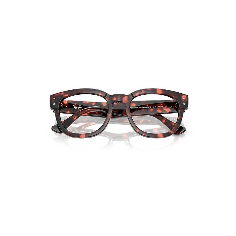 Ray-Ban Mega Hawkeye Optics Eyeglasses Pink Havana Frame Clear Lenses Polarized by RAY-BAN