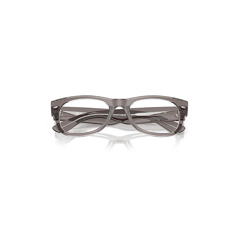 Ray-Ban Mega Wayfarer II Optics Eyeglasses Transparent Grey Frame Clear Lenses Polarized by RAY-BAN