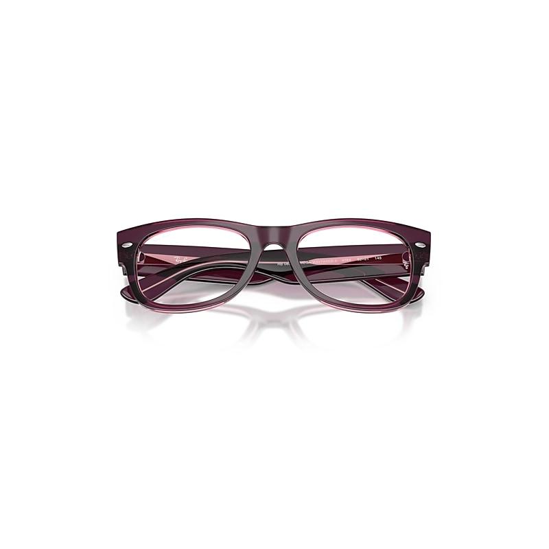 Ray-Ban Mega Wayfarer II Optics Eyeglasses Violet & Pink Frame Clear Lenses Polarized by RAY-BAN