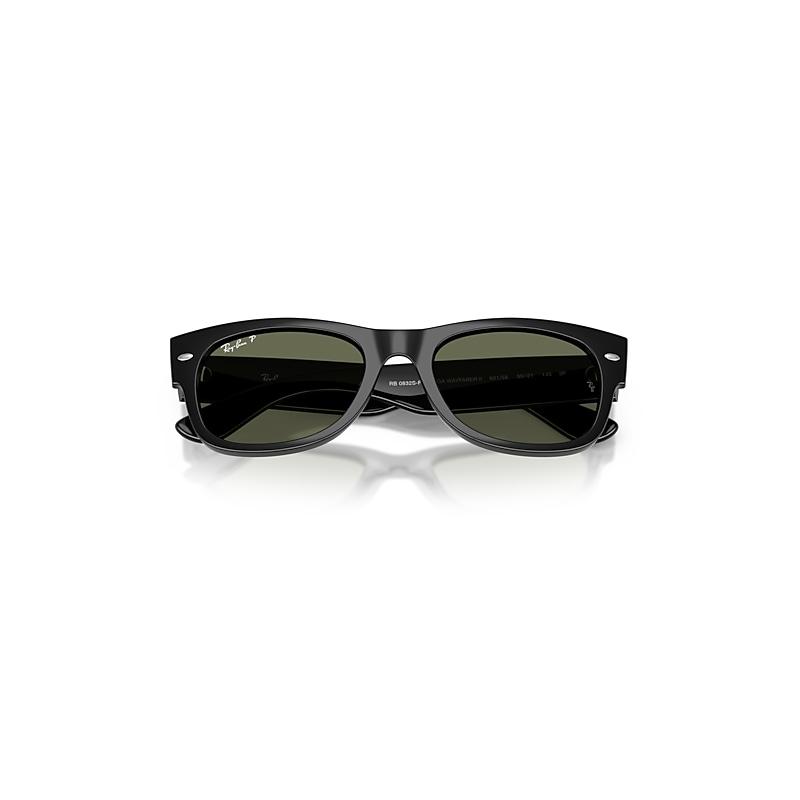 Ray-Ban Mega Wayfarer II Sunglasses Black Frame Green Lenses Polarized by RAY-BAN