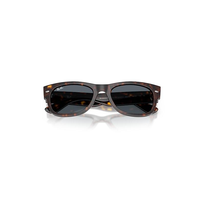 Ray-Ban Mega Wayfarer II Sunglasses Havana Frame Blue Lenses by RAY-BAN