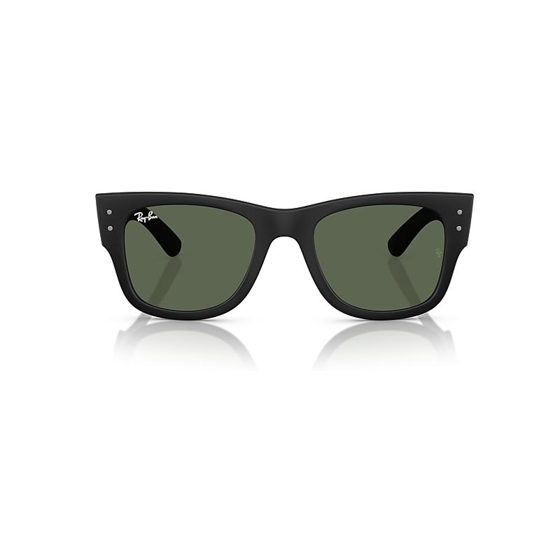 Ray-Ban Mega Wayfarer Liteforce Sunglasses Sand Black Frame Green Lenses by RAY-BAN