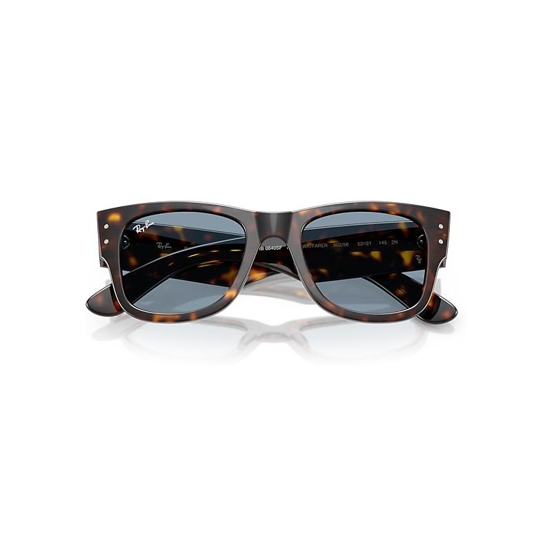 Ray-Ban Mega Wayfarer Summer Capsule Sunglasses Havana Frame Blue Lenses by RAY-BAN