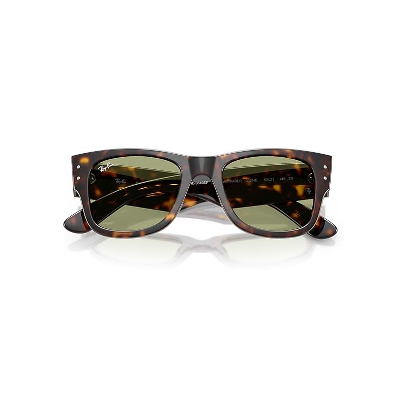 Ray-Ban Mega Wayfarer Summer Capsule Sunglasses Havana Frame Green Lenses by RAY-BAN