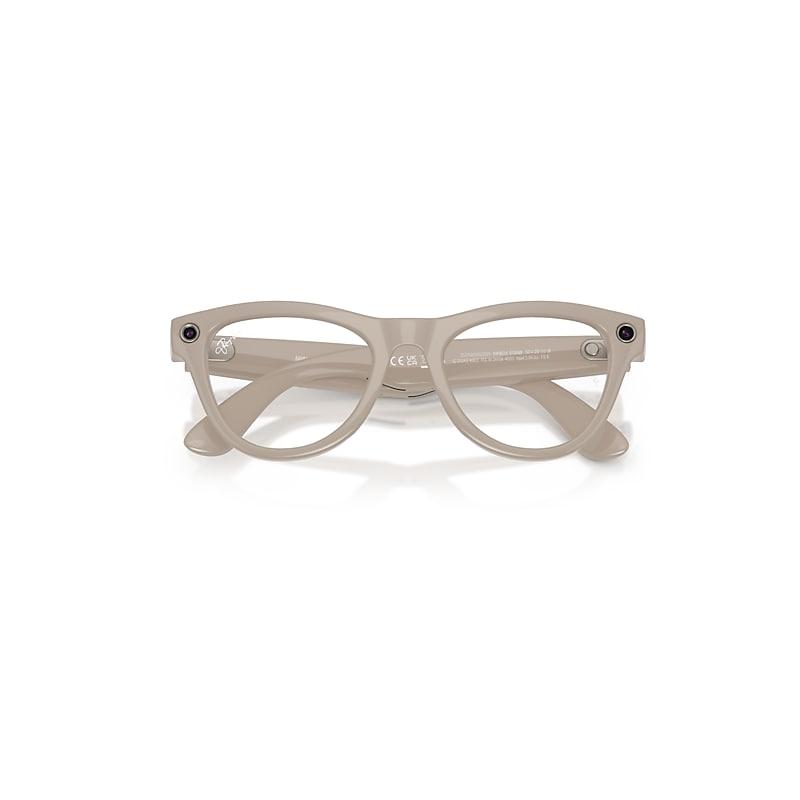 Ray-Ban Meta Shiny Chalky Gray Frame Blue Lenses AI by RAY-BAN