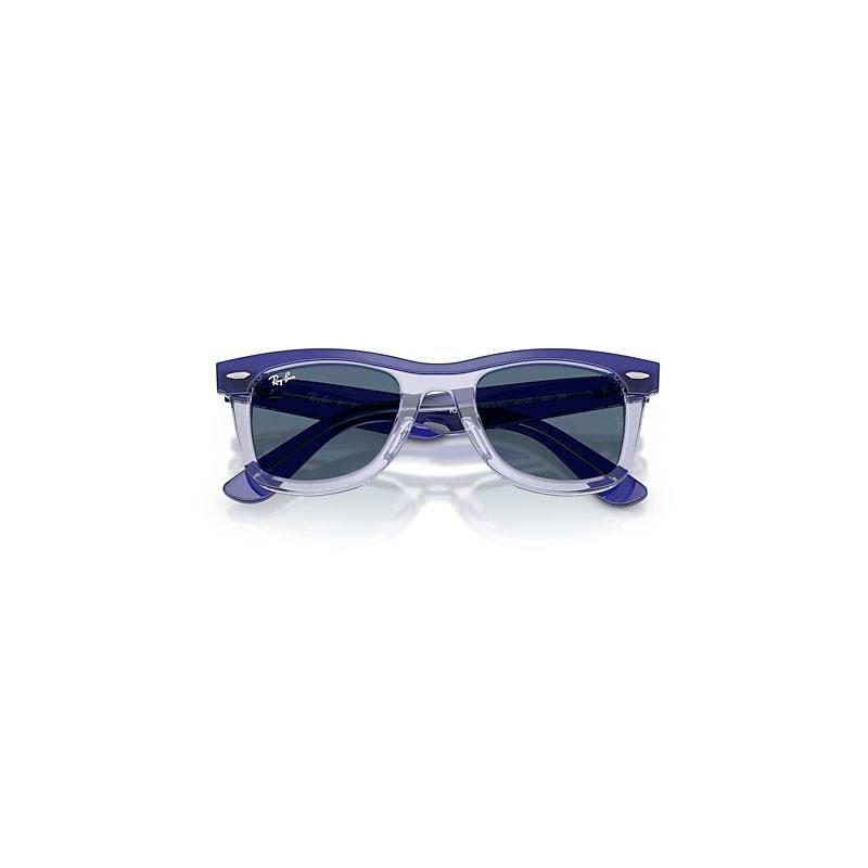 Ray-Ban Mini Street Neat Sunglasses Blue Transparent Frame Blue Lenses by RAY-BAN
