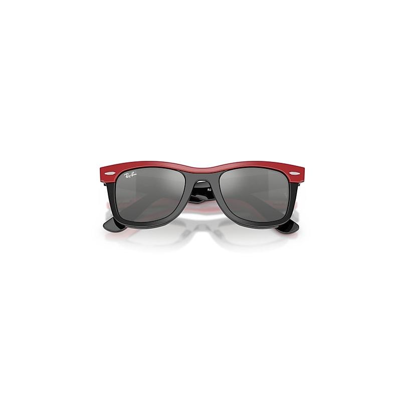 Ray-Ban Mini Street Neat Sunglasses Red & Black Frame Grey Lenses by RAY-BAN