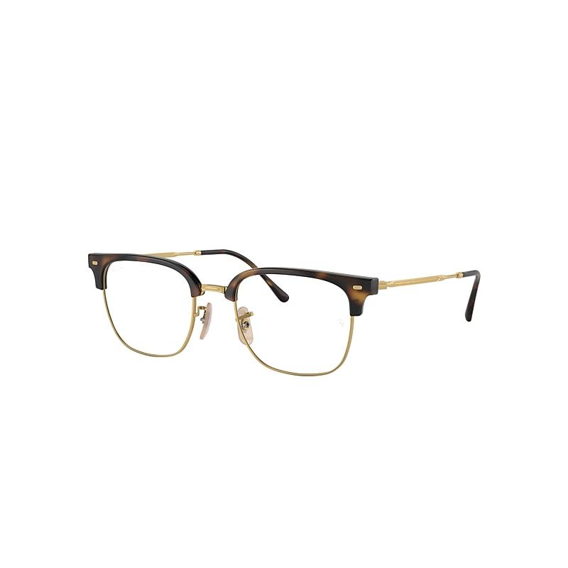 Ray-Ban New Clubmaster Optics Eyeglasses Gold Frame Clear Lenses Polarized by RAY-BAN