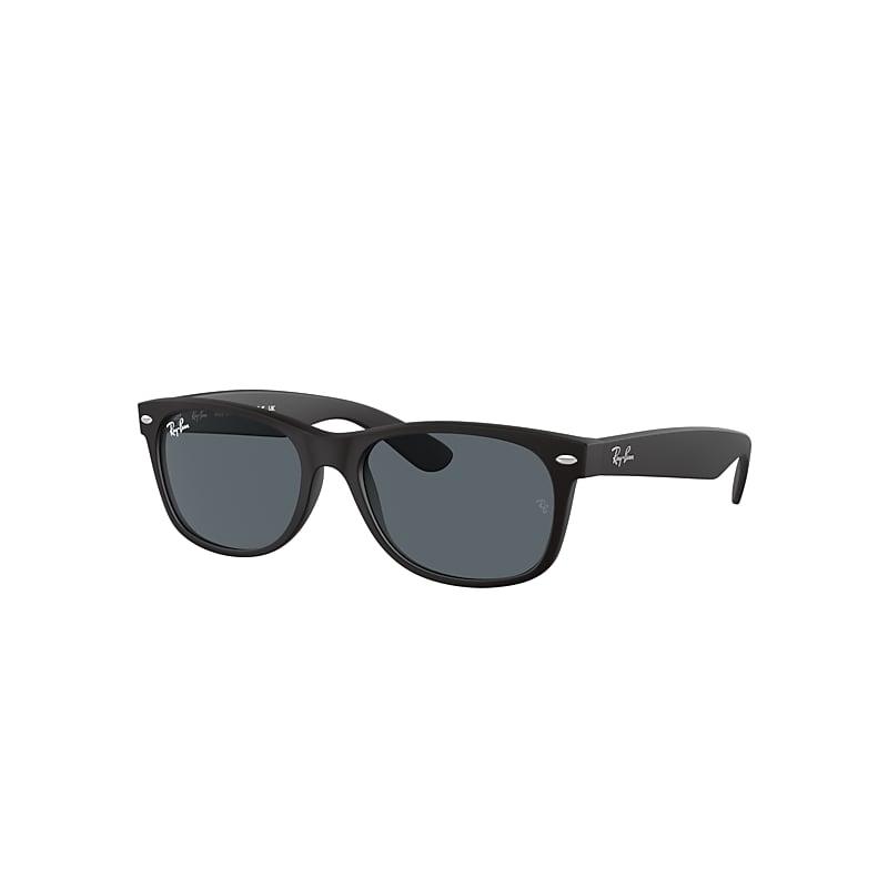 Ray-Ban New Wayfarer Classic Sunglasses Black Frame Blue Lenses by RAY-BAN