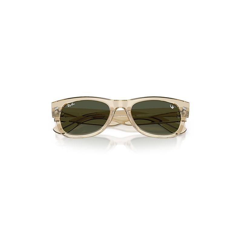 Ray-Ban Ray-Ban Star Wars™ – Grogu Mega Wayfarer II Sunglasses Beige Frame Green Lenses by RAY-BAN