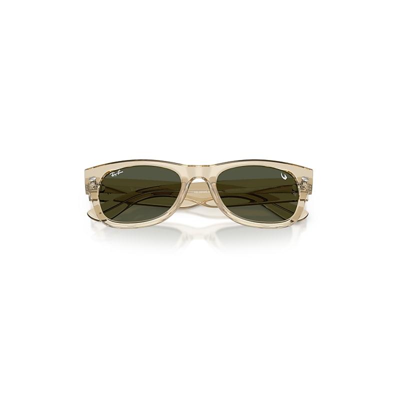 Ray-Ban Ray-Ban Star Wars™ – Grogu Mega Wayfarer II Sunglasses Beige Frame Green Lenses by RAY-BAN