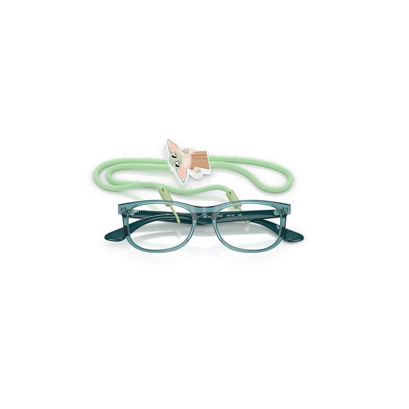 Ray-Ban Ray-Ban Star Wars™ – Grogu Mini New Wayfarer Optics Eyeglasses Petroleum Frame Transparent Lenses Polarized by RAY-BAN