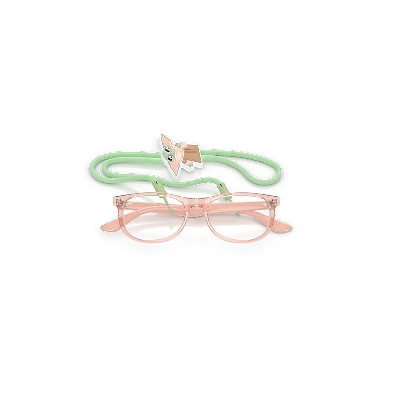 Ray-Ban Ray-Ban Star Wars™ – Grogu Mini New Wayfarer Optics Eyeglasses Pink Frame Transparent Lenses Polarized by RAY-BAN
